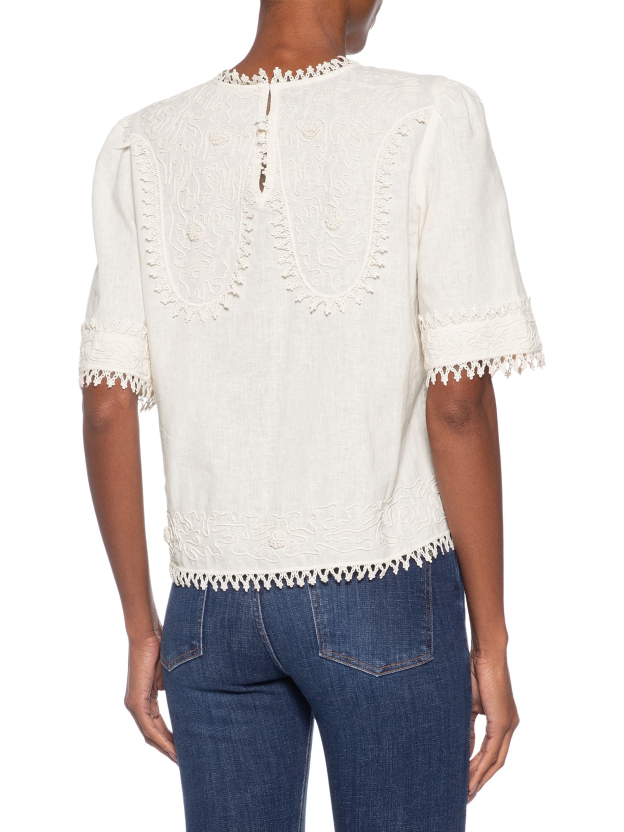 Blusa Feminina Bordados Aplicados – Bege Animale