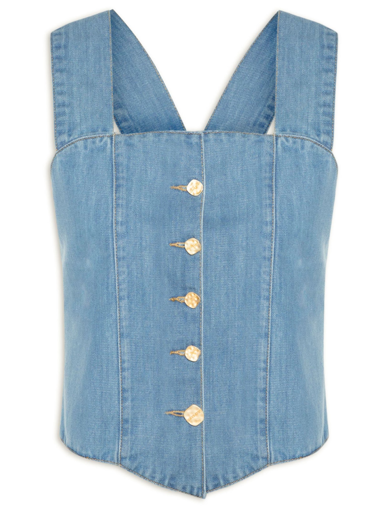 Blusa Feminina Botões Venice Azul Lilly Sarti