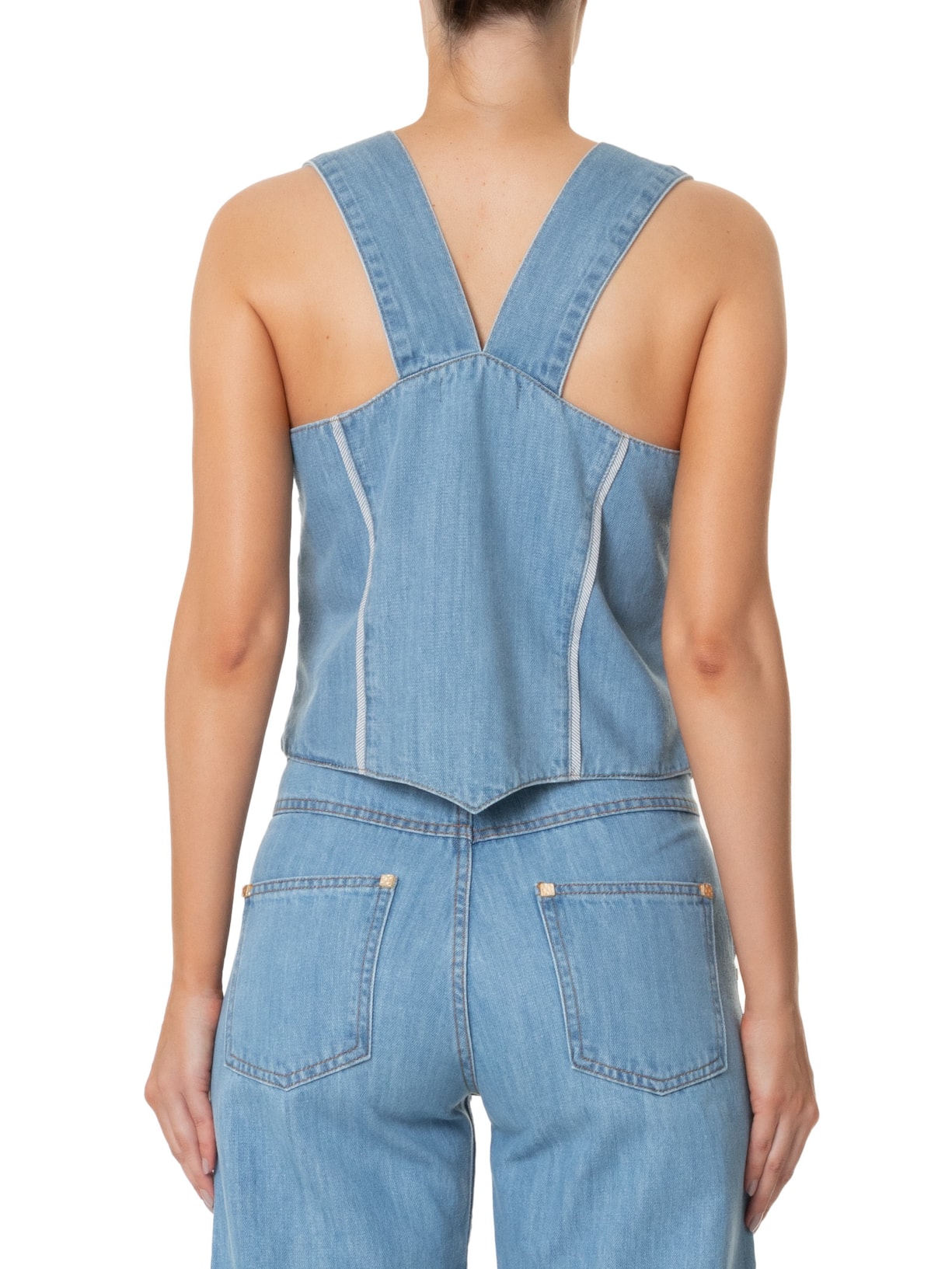 Blusa Feminina Botões Venice Azul Lilly Sarti