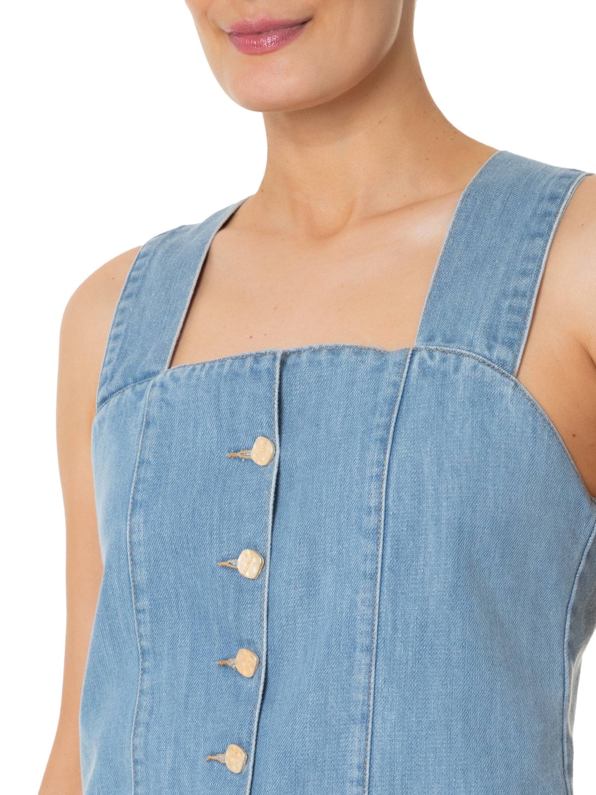 Blusa Feminina Botões Venice Azul Lilly Sarti