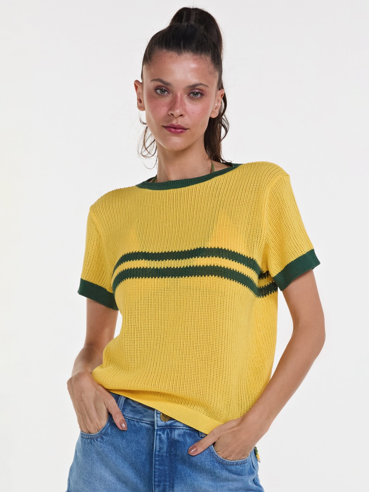 Blusa Feminina Brasil Amarelo Triya