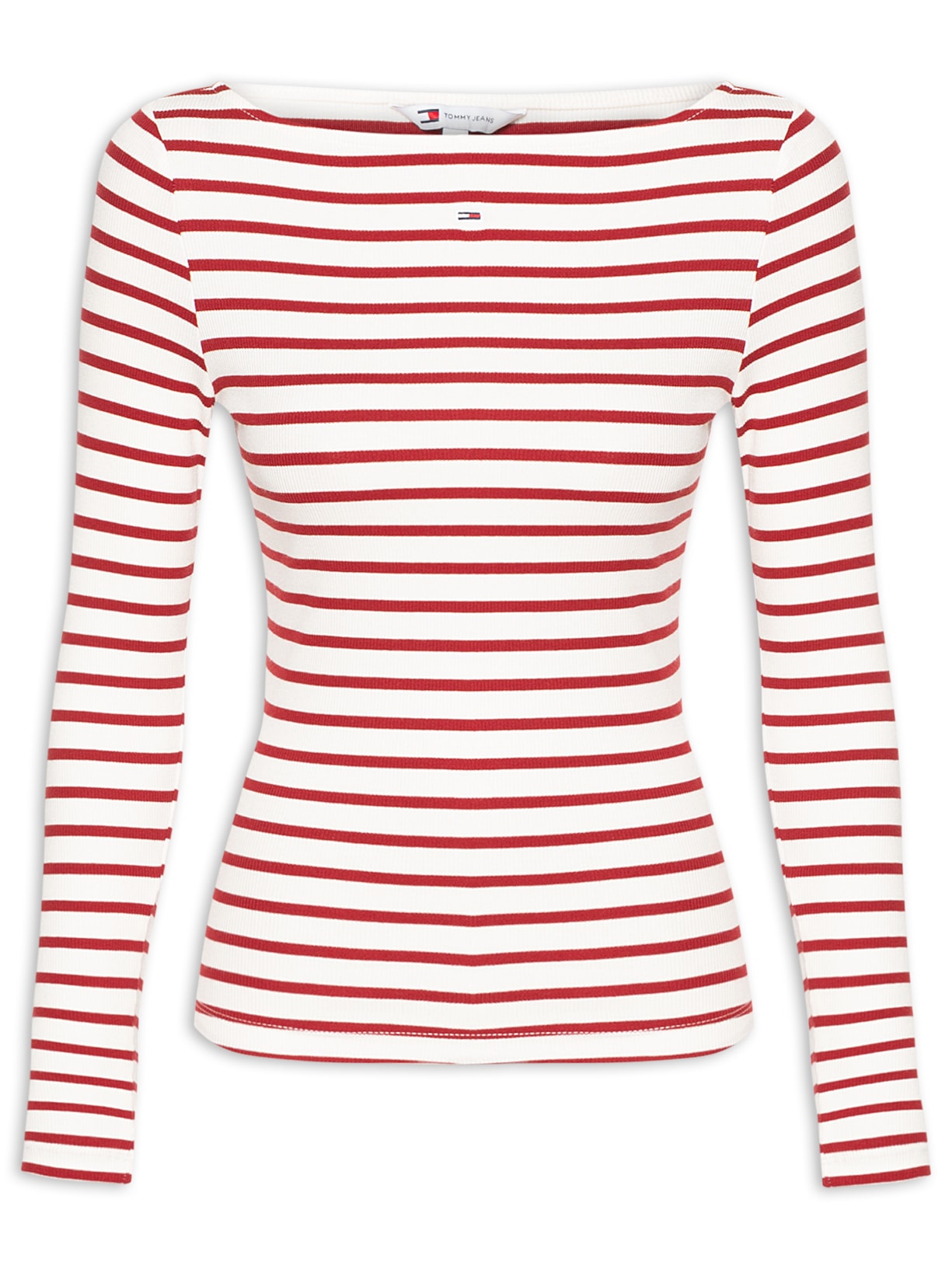 Blusa Feminina Breton Stripe LS - Vermelho