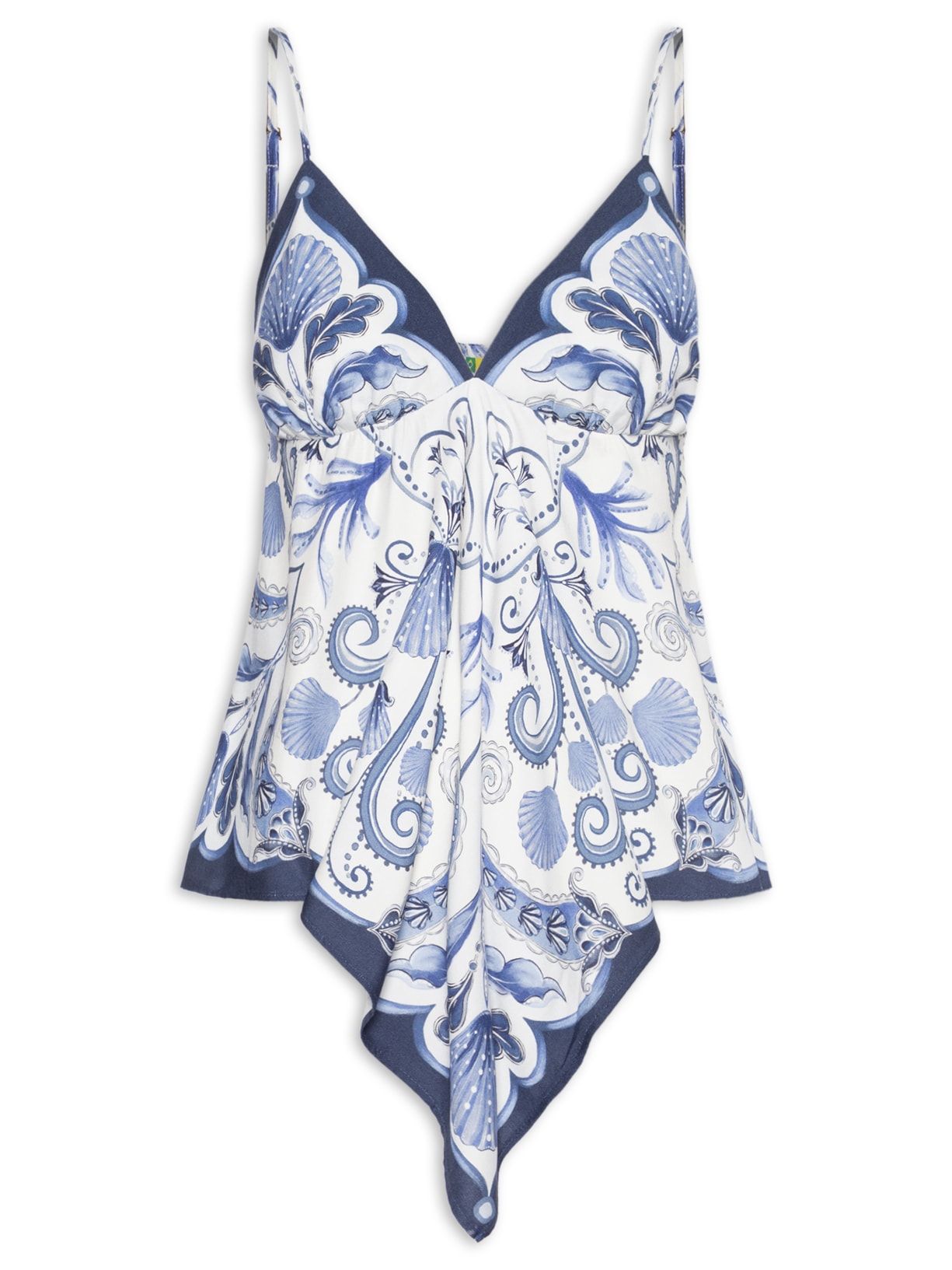 Blusa Feminina Brisa De Concha Azul Farm