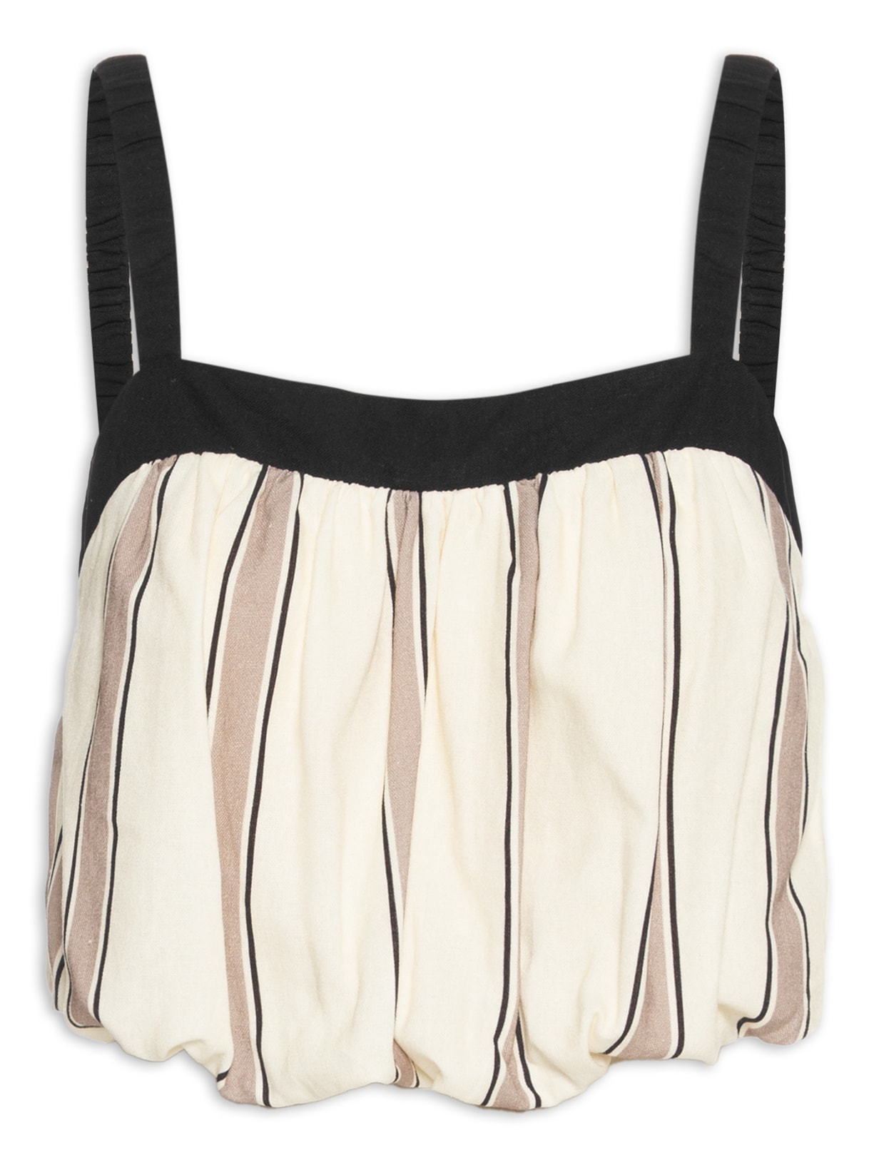 Blusa Feminina Bubble Linho Estampa Parque - Bege