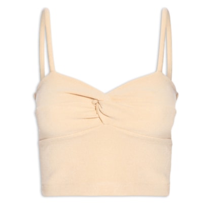 Blusa Feminina Busto Torcido - Bege