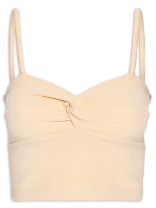 Blusa Feminina Busto Torcido - Bege