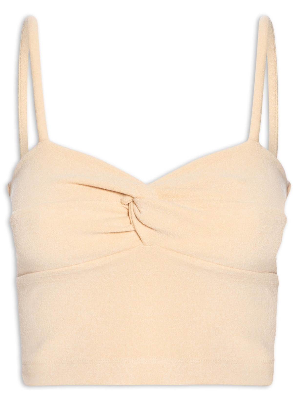 Blusa Feminina Busto Torcido Bege Animale