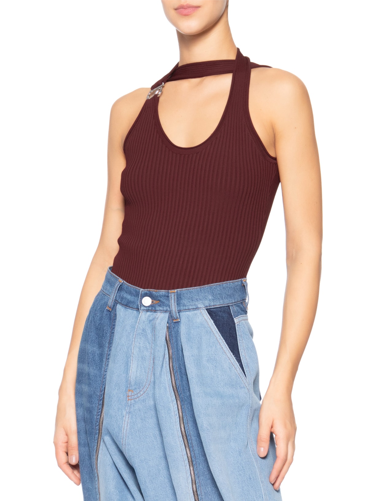 Blusa Feminina C-Logo Knit Marrom Coperni