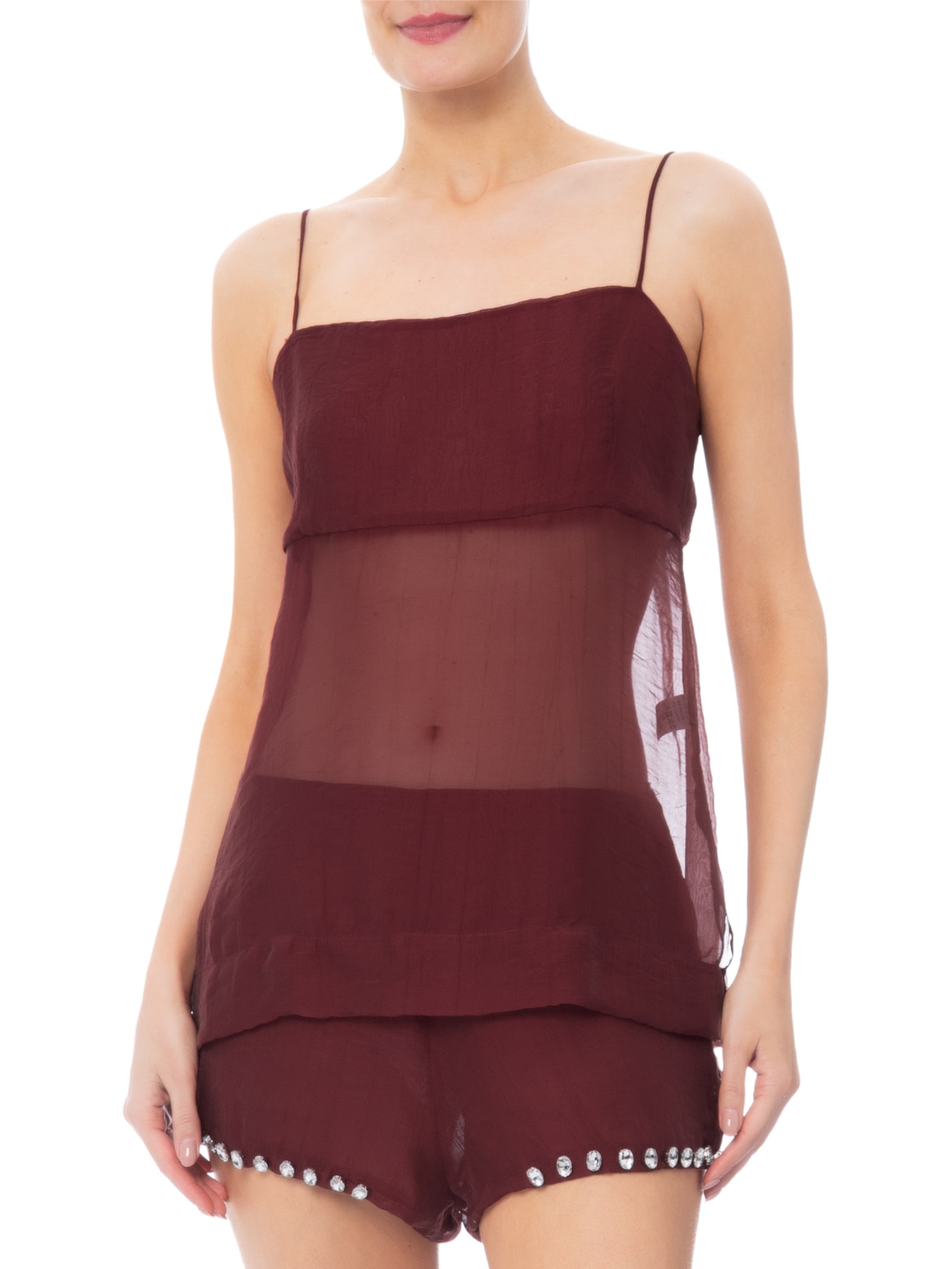 Blusa Feminina Cabernet Vermelho Marina Bitu