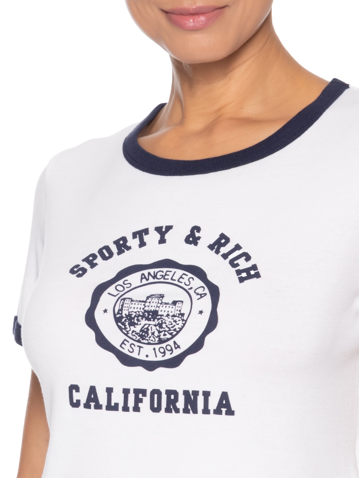 Blusa Feminina California Emblem Soft Ringer – Branco Sporty & Rich