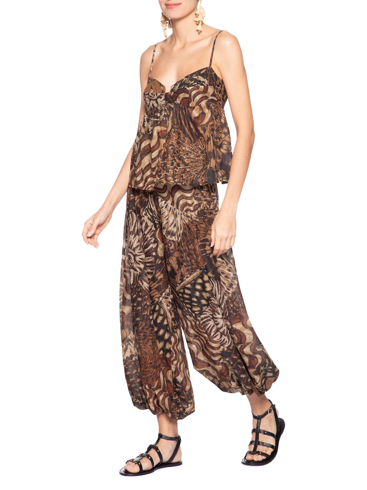 Blusa Feminina Camu Marrom Farm
