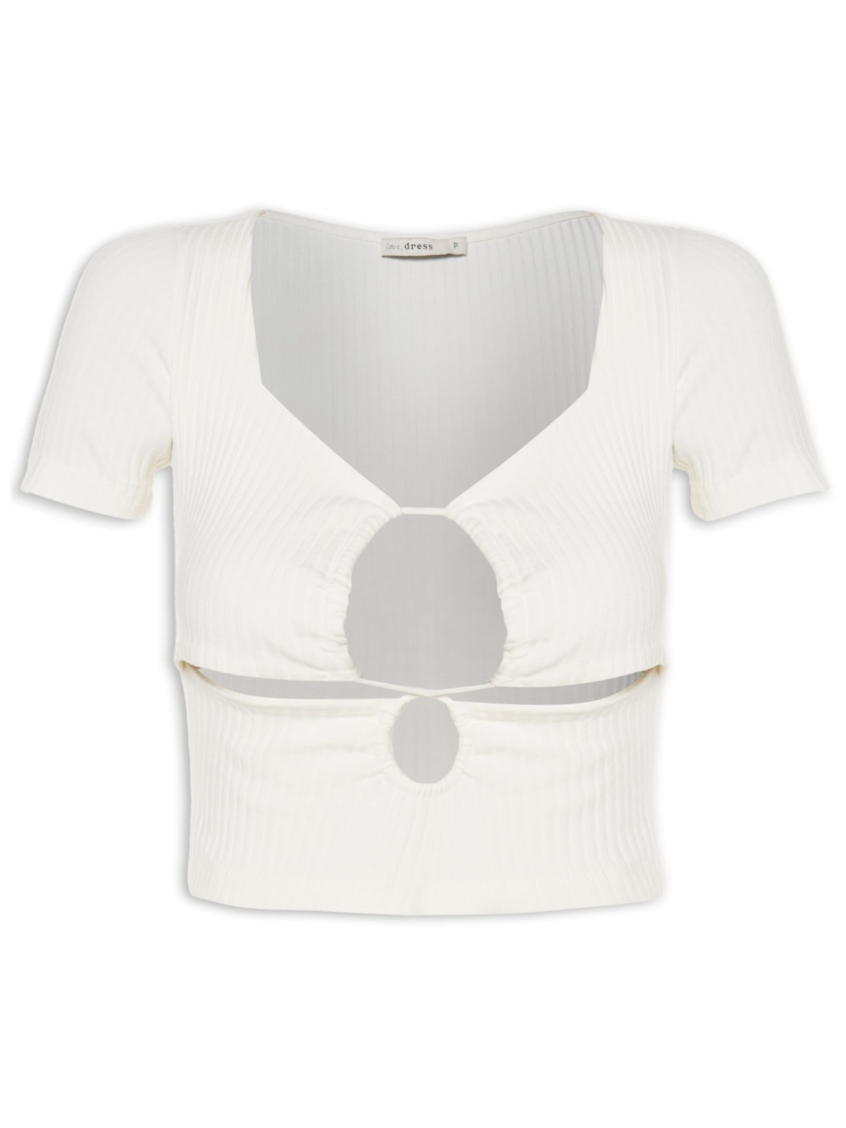 Blusa Feminina Canelada Frente Franzida - Off White