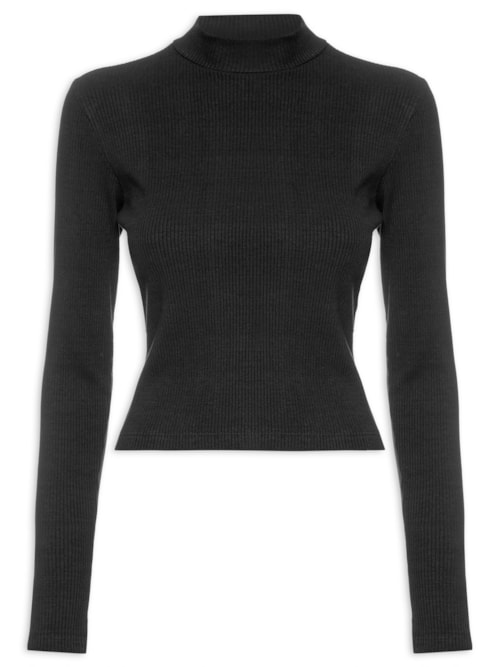 Blusa Feminina Canelada - Preto