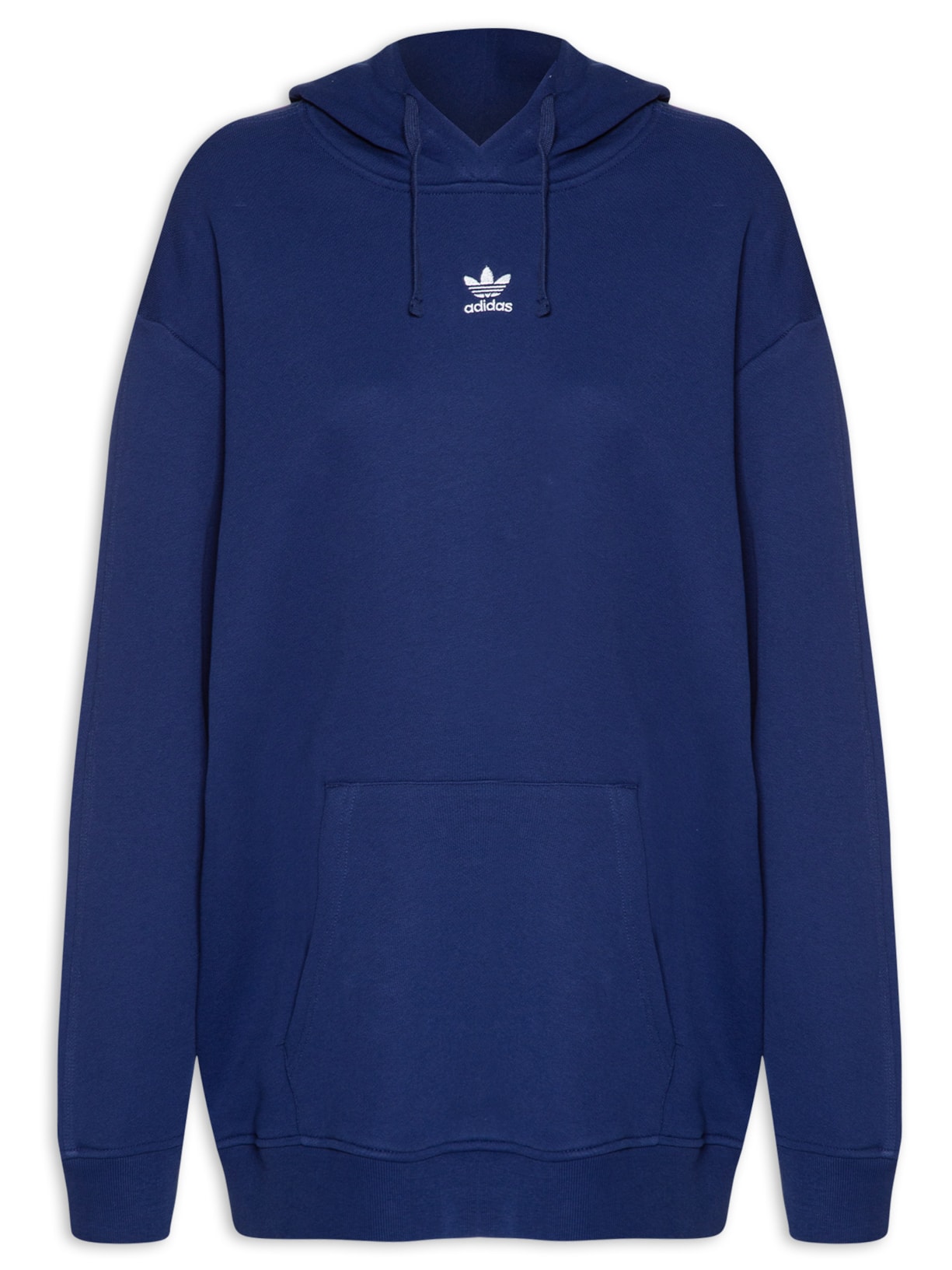 Blusa Feminina Capuz Essentials Loose - Azul