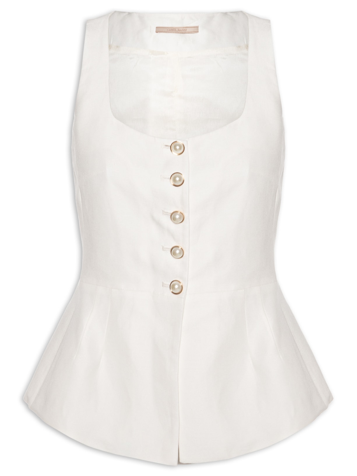 Blusa Feminina Caterina Branco Carol Bassi