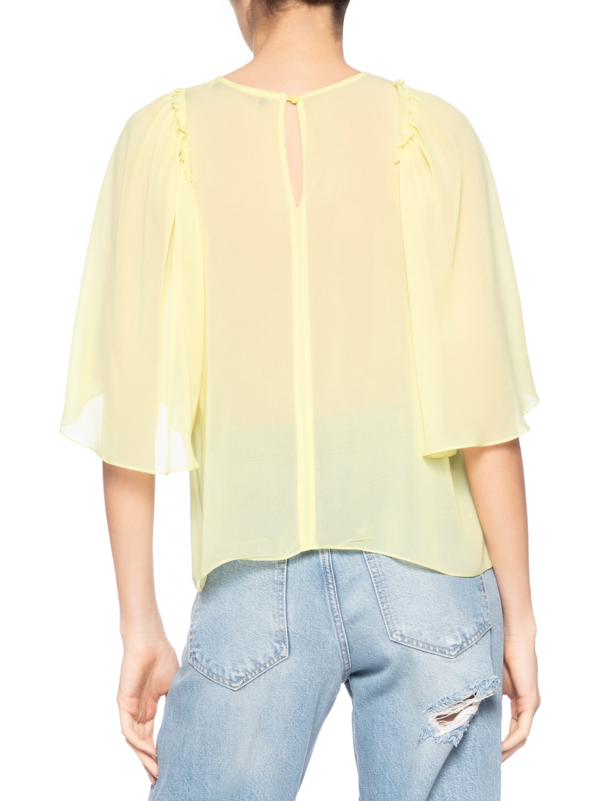 Blusa Feminina Cava Babado Chá – Verde Animale