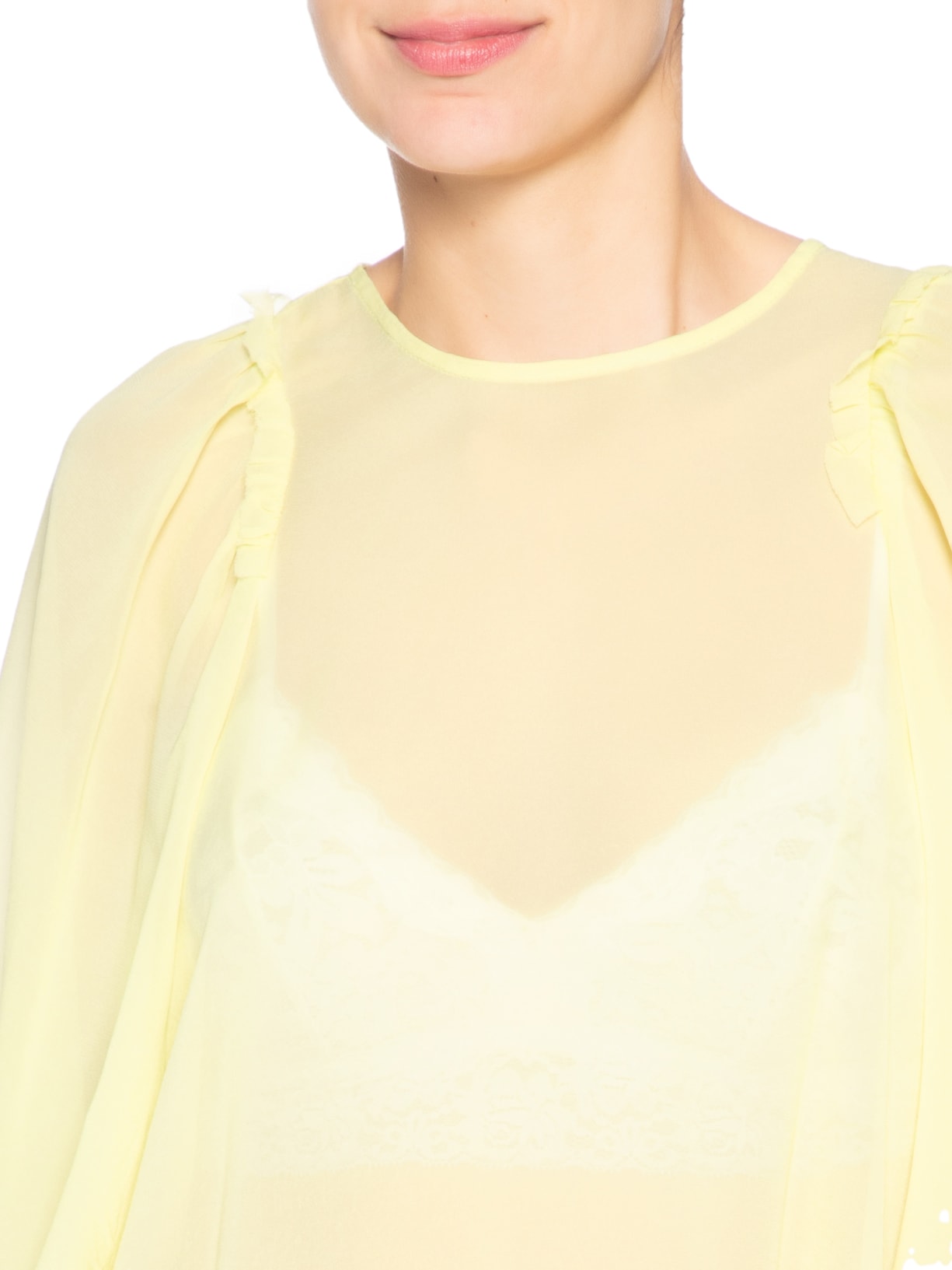 Blusa Feminina Cava Babado Chá – Verde Animale