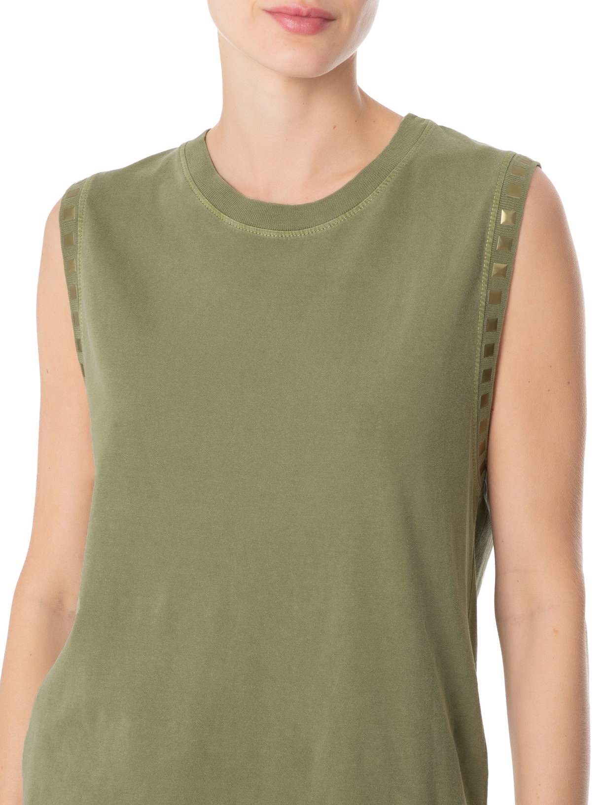 Blusa Feminina Cava Metal Verde Maria Filó