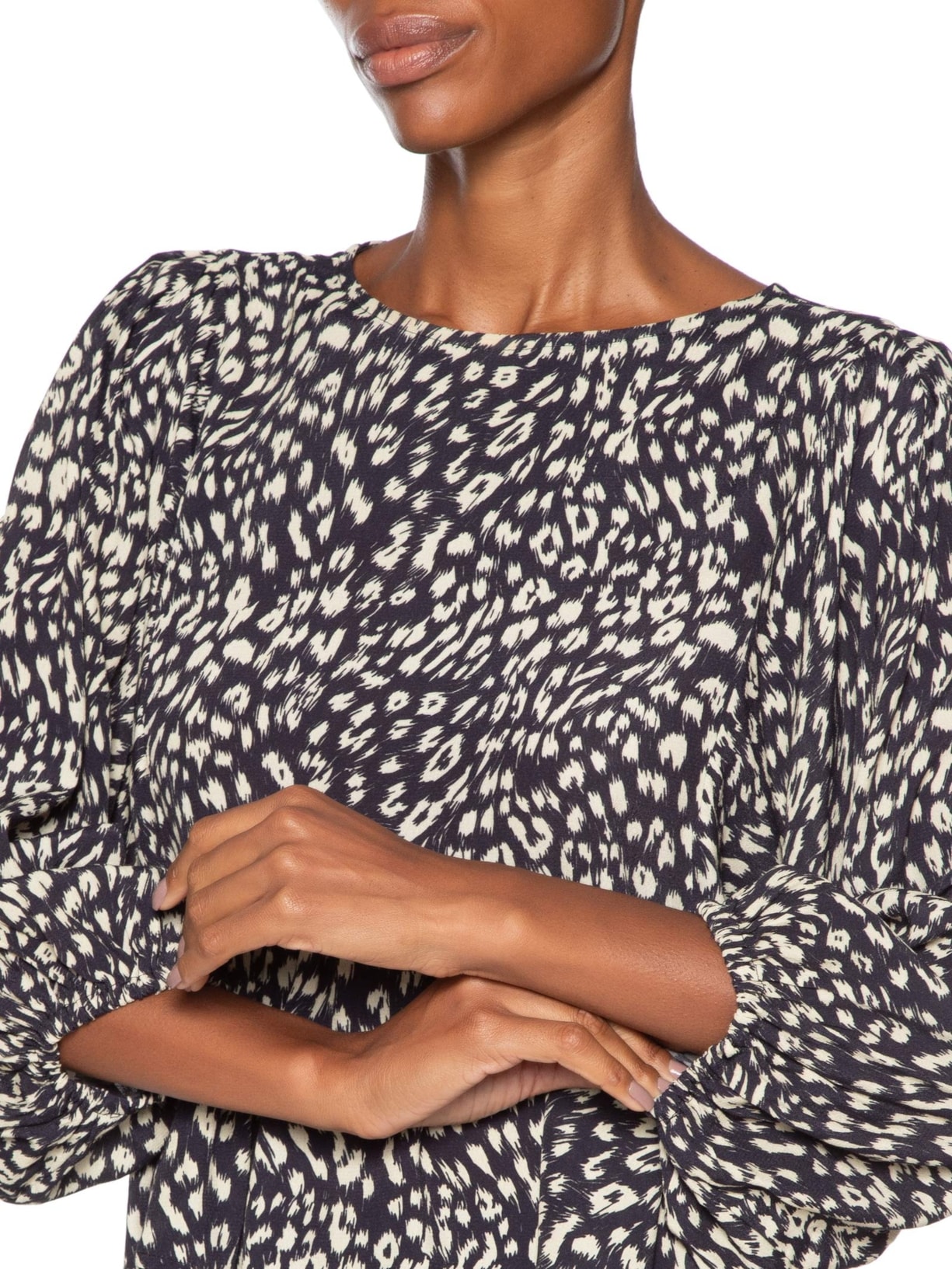 Blusa Feminina Cava Quadrada Onça Abby Preto Animale