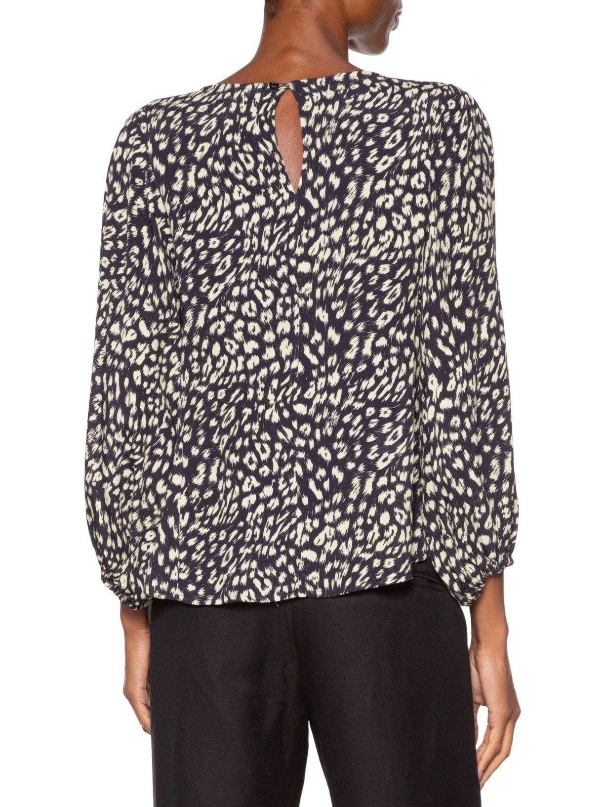 Blusa Feminina Cava Quadrada Onça Abby Preto Animale