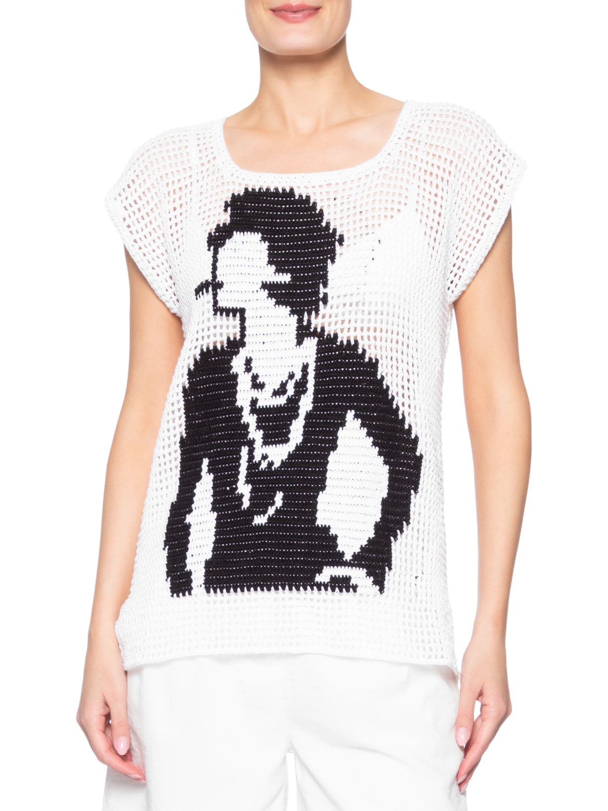 Blusa Feminina Chanel Branco Vem Meu Bem
