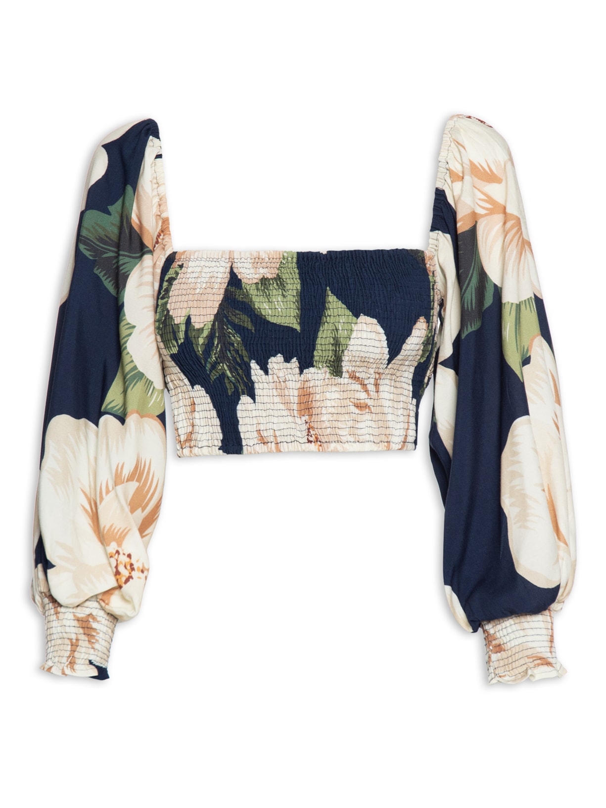 Blusa Feminina Chita Flora - Azul