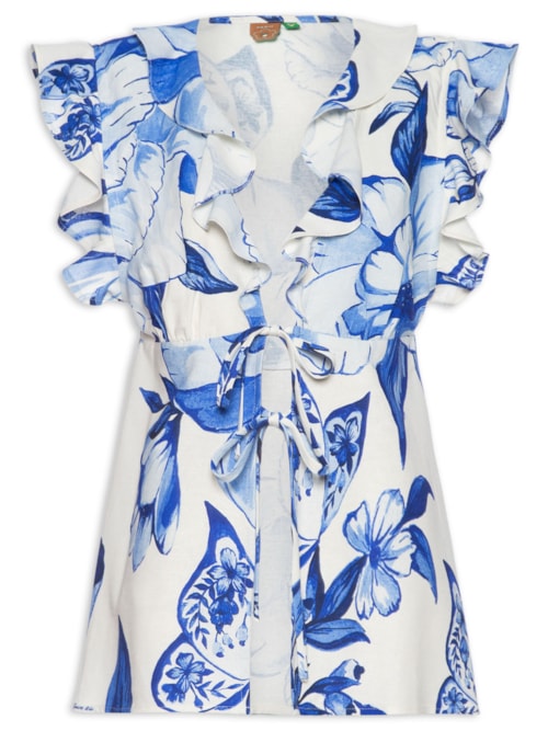 Blusa Feminina Chita Porcelana - Azul