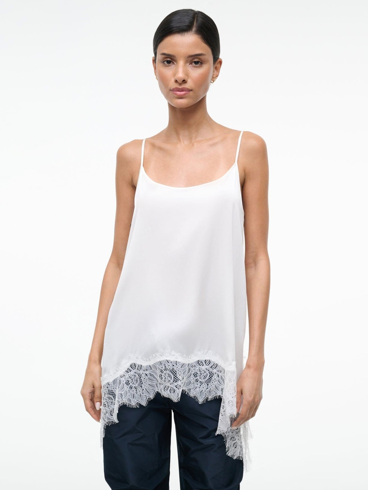 Blusa Feminina Chloe Silk Cami Branco Staud