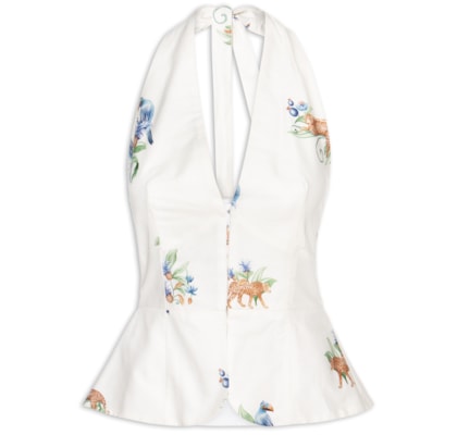 Blusa Feminina Colete Aninha - Branco