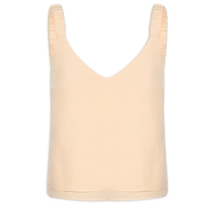 Blusa Feminina Com Alça Franzida - Amarelo