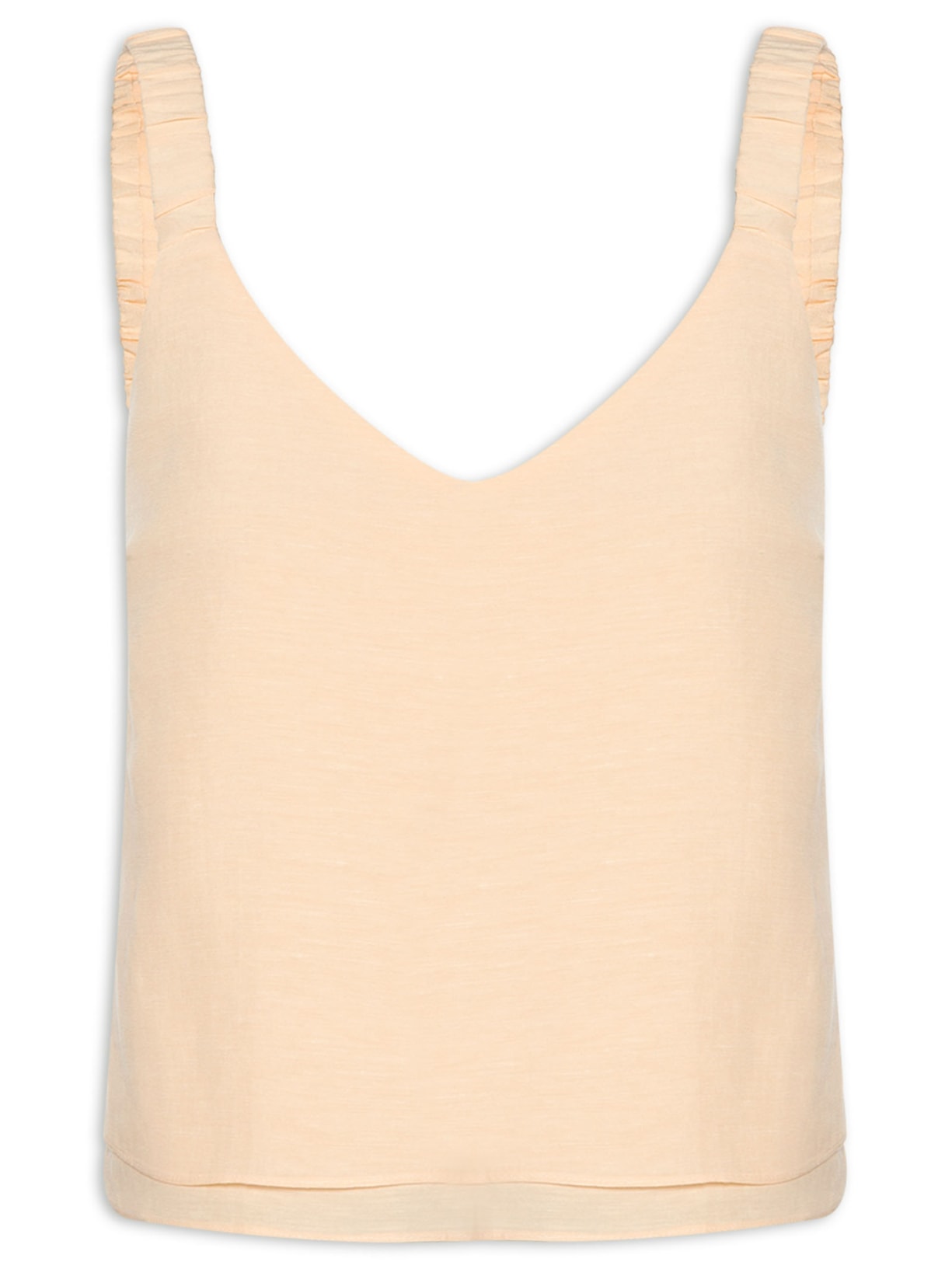 Blusa Feminina Com Alça Franzida - Amarelo