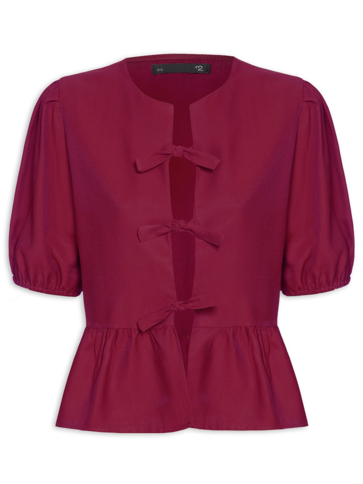 Blusa Feminina Com Amarração Frontal - Vinho