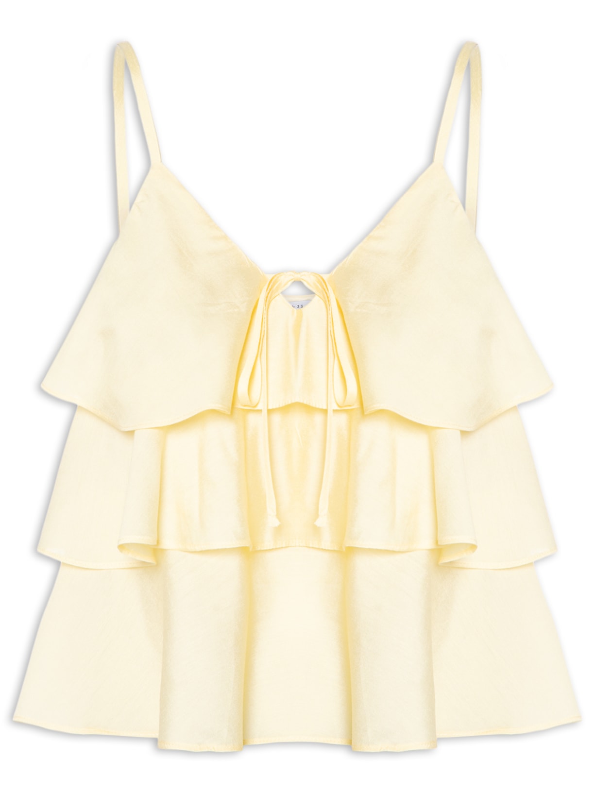 Blusa Feminina Com Babados Amarelo Market 33