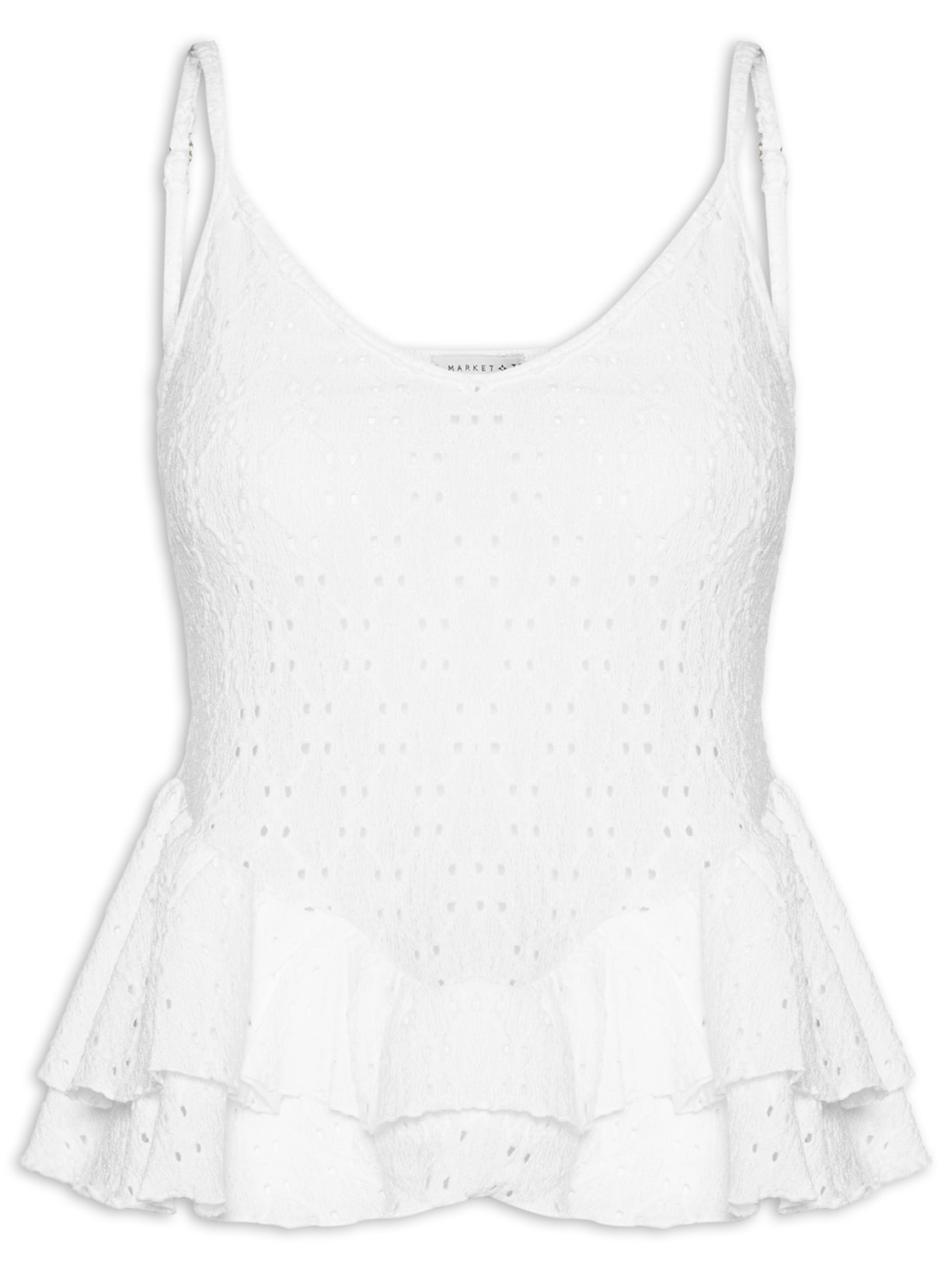 Blusa Feminina com Babados - Branco