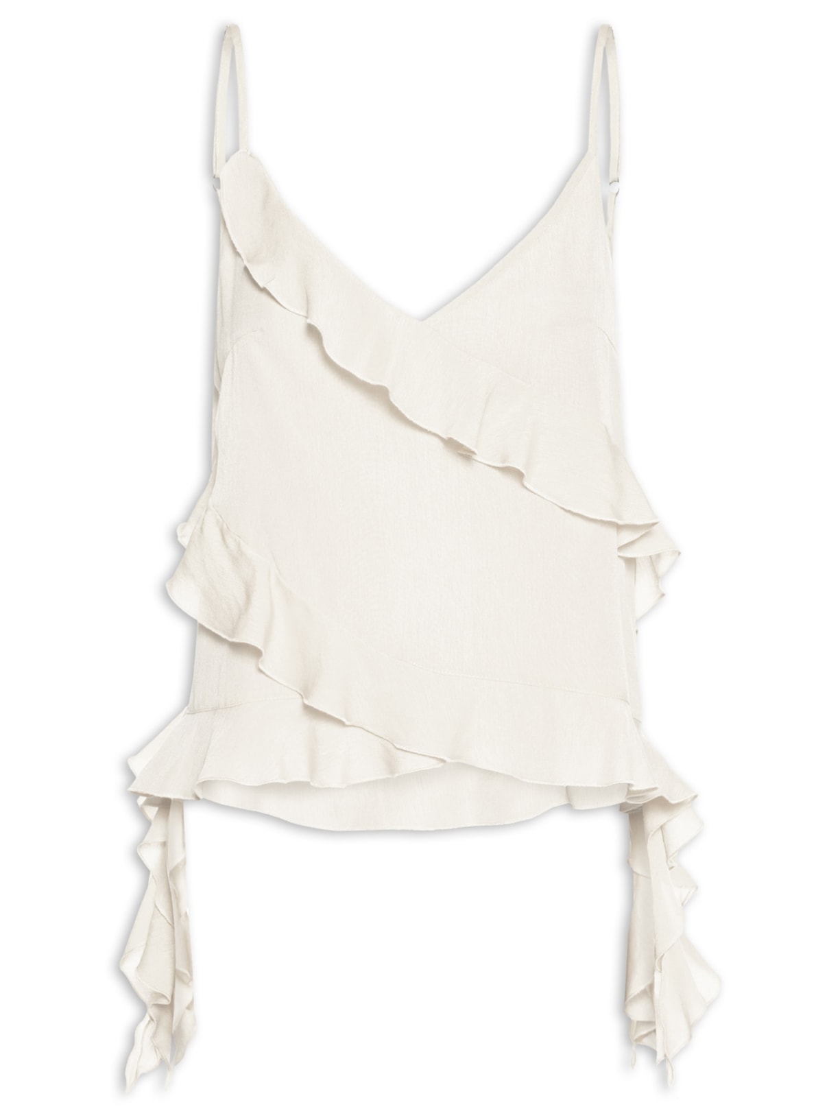 Blusa Feminina Com Babados  Off White Market 33