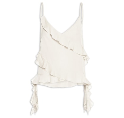 Blusa Feminina Com Babados -  Off White