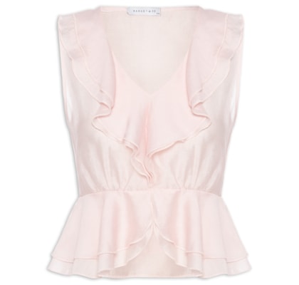 Blusa Feminina Com Babados - Rosa