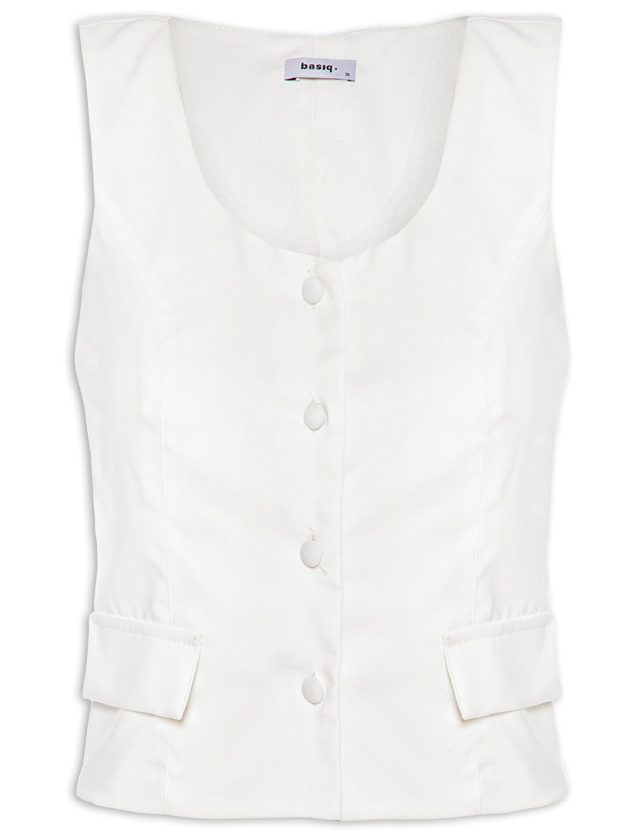 Blusa Feminina Com Botões Frontais - Off WhIte