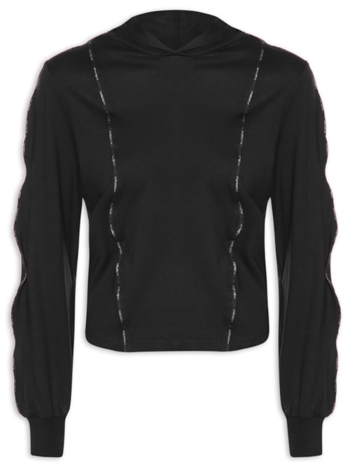 Blusa Feminina Com Capuz - Preto