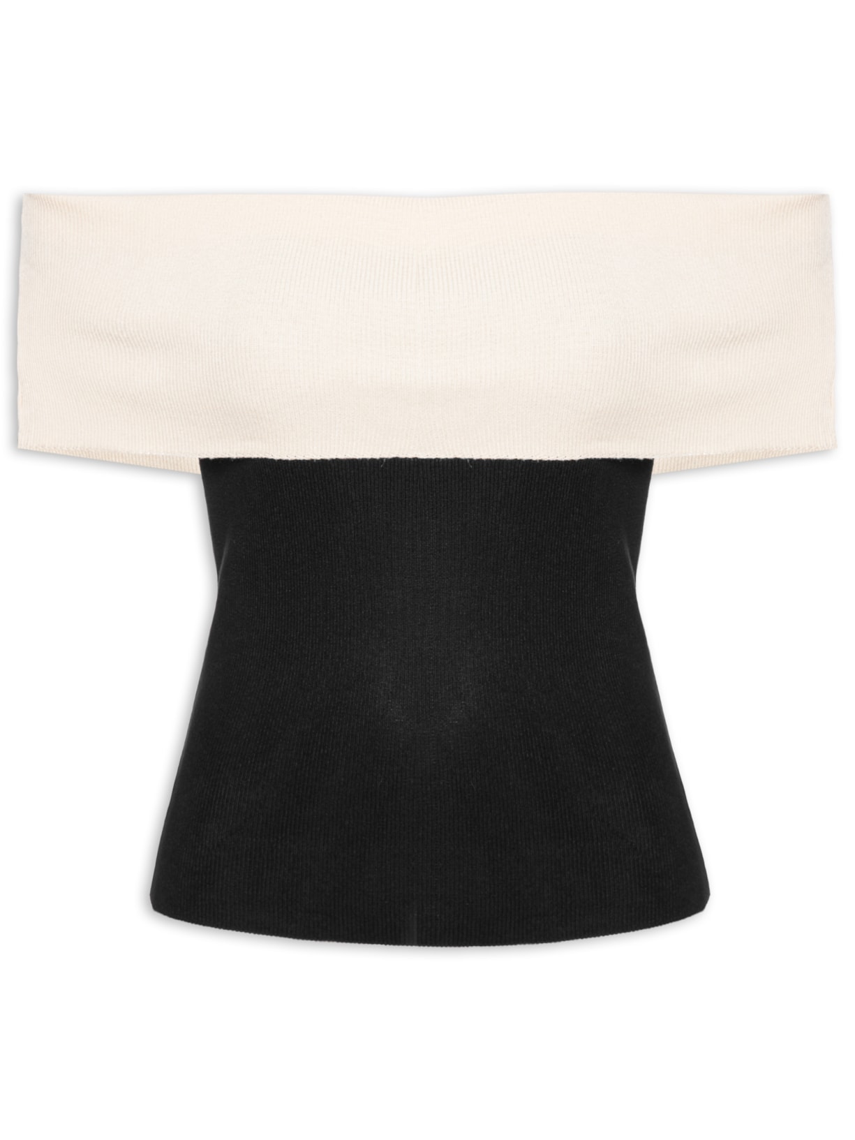 Blusa Feminina Com Decote Ombro a Ombro - Preto