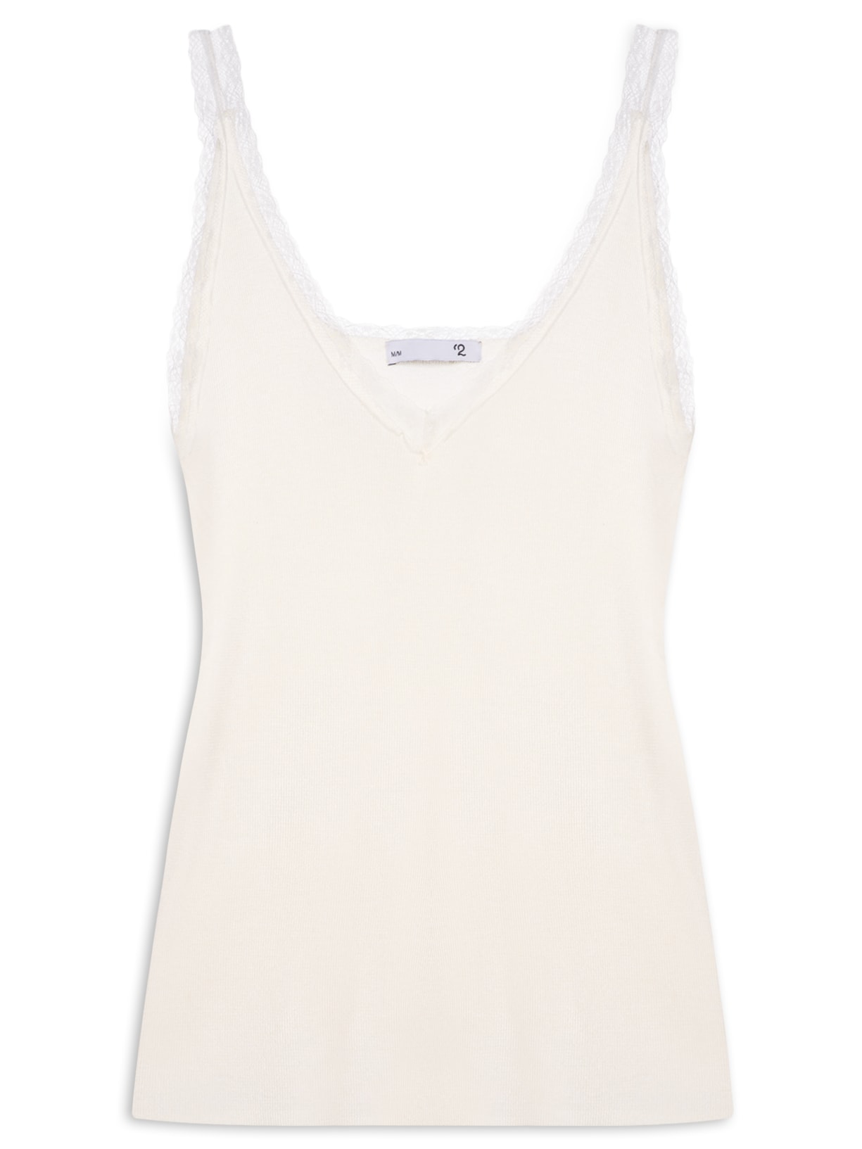 Blusa Feminina Com Detalhe Com Renda Em Tricot Off White '2Essential