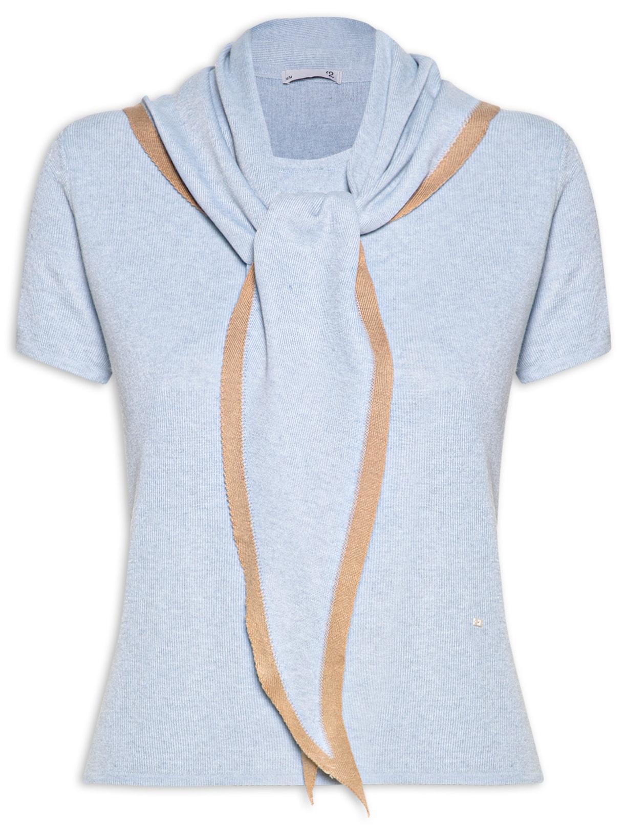 Blusa Feminina Com Detalhe De Amarração - Azul