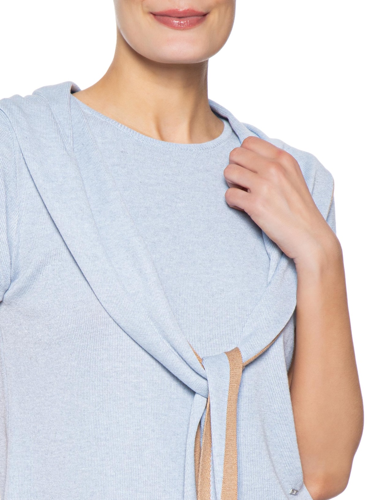 Blusa Feminina Com Detalhe De Amarração Azul '2Essential