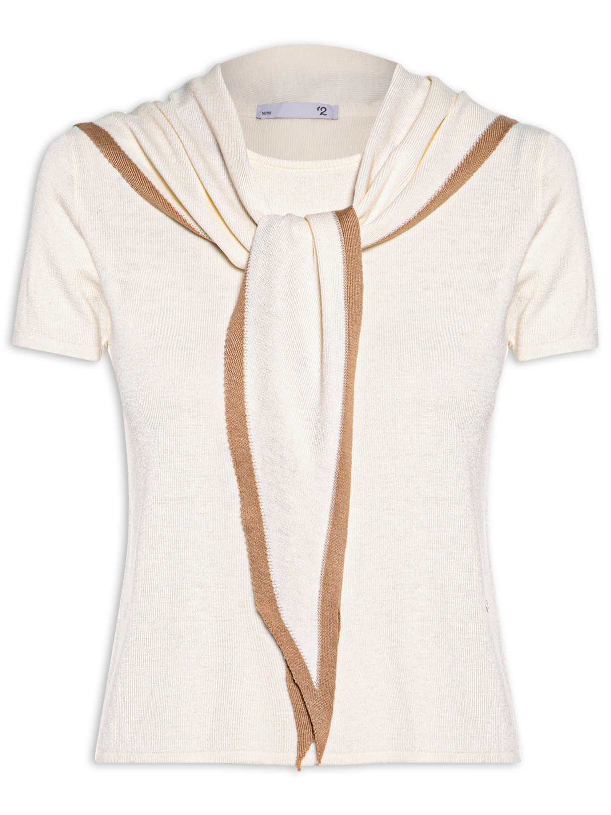 Blusa Feminina Com Detalhe De Amarração Off White '2Essential