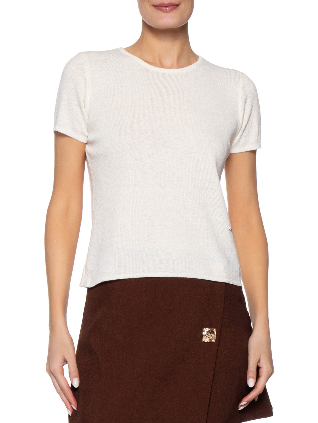 Blusa Feminina Com Detalhe De Amarração Off White '2Essential