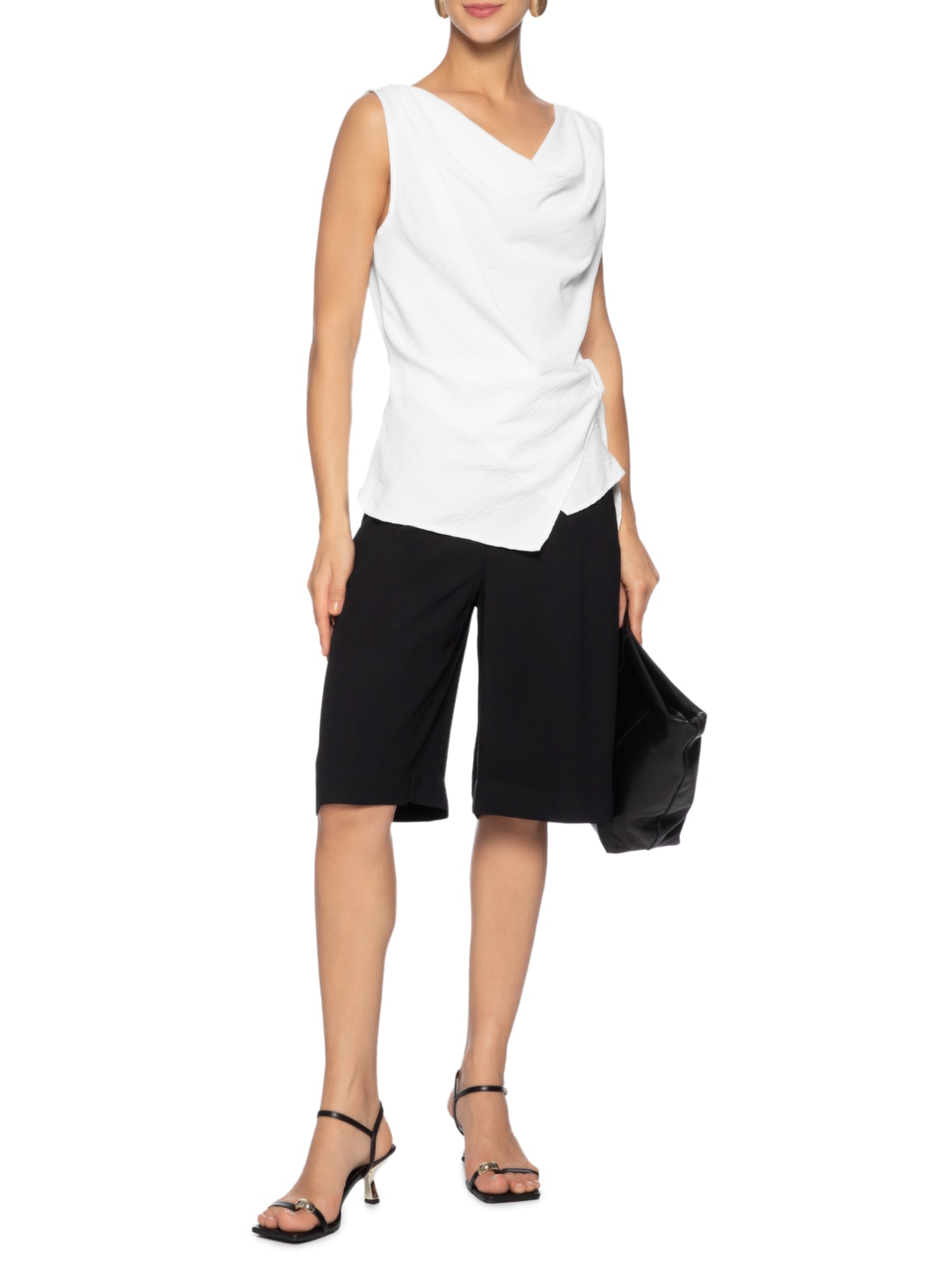 Blusa Feminina Com Detalhe Frontal Branco '2Essential