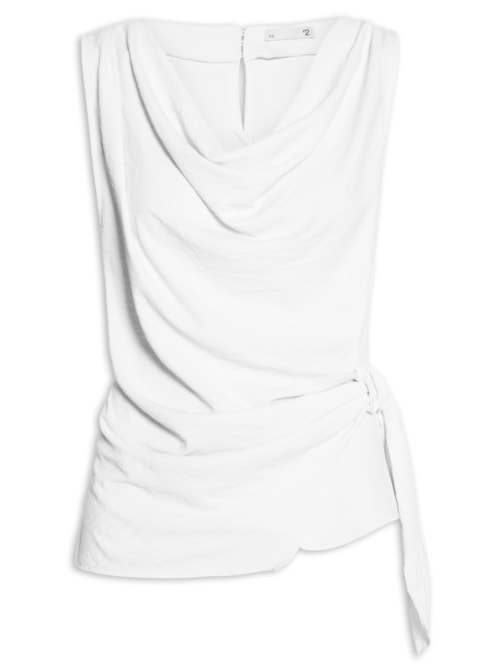Blusa Feminina Com Detalhe Frontal - Branco