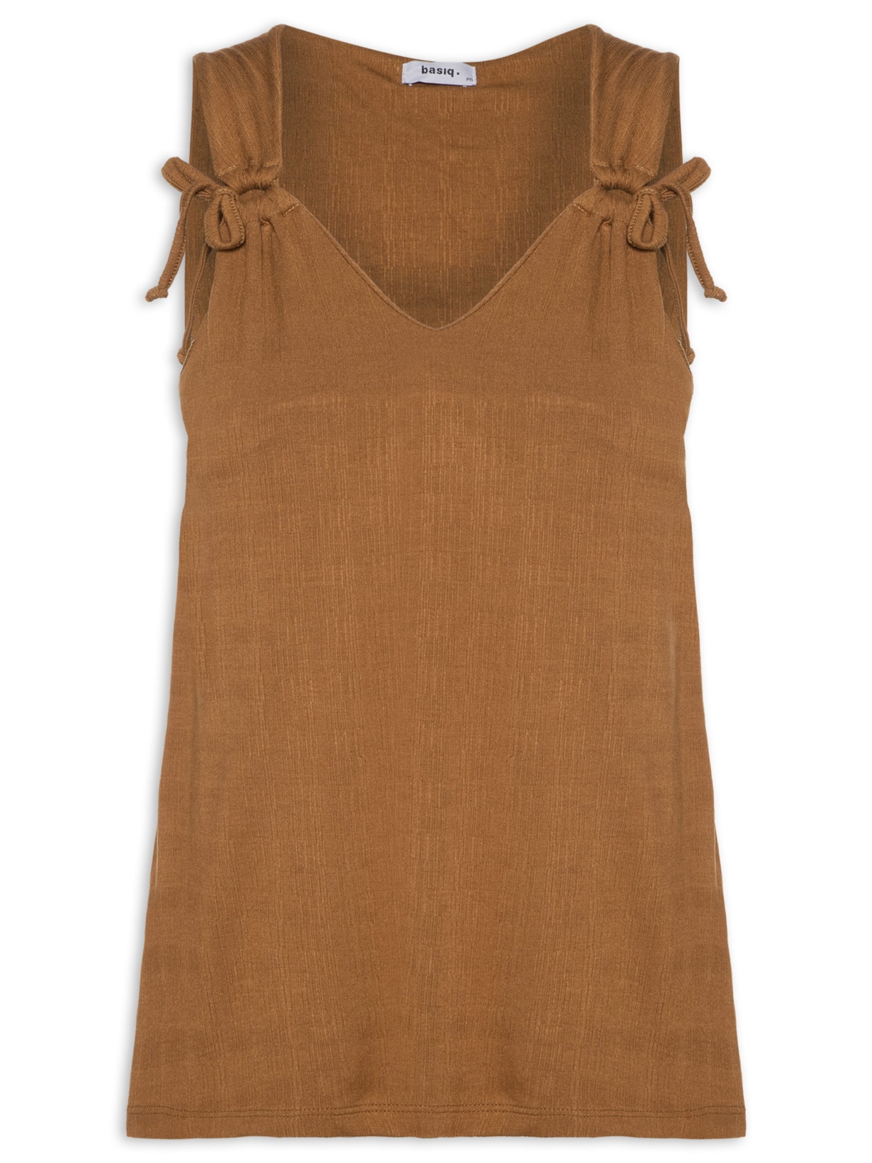 Blusa Feminina Com Detalhe Na Alça - Bege