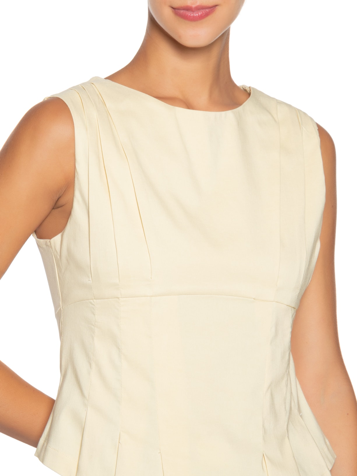 Blusa Feminina Com Drapeados Amarelo '2Essential