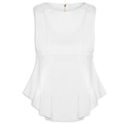 Blusa Feminina Com Drapeados - Branco